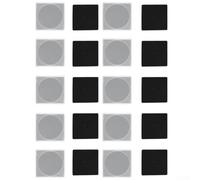 Square Coin Capsules 20pcs 16-40mm Adjustable Foam Liner