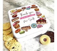 Square Colourful Bakes Frame Best Teacher Personalised Cake Tin Personalised Gift | Custom Gift | Personalized Tin | Cake, Biscuit & Treat Tins | Gift For Her | Gift For Him