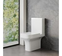 Square Comfort Height Close Coupled Toilet with Heavy Duty Soft Close Seat