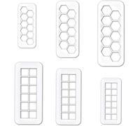 Square Cookie Cutter Set - Geometric Multi-Cutter for Baking, Cookie Cutter, Includes 2 Size Square Biscuit Cutters for Cake Decorating Fondant