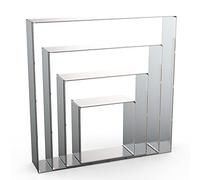 Square Cookie Cutter Set Large - 5 Inch, 4 Inch, 3 Inch, 2 Inch - Geometric Frame Plaque Cookie Cutters Shapes Biscuit Molds - Stainless Steel