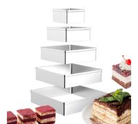 Square Cookie Cutter, Stainless Steel Cookie Cutter Set, Cake