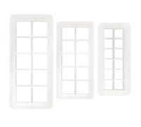 Square Cookie Cutters,3 PCS Cookie Cutters Set Plastic Geometric Fondant Cutter for Cake Biscuit and Brownie 3 Sizes Square Cutter for Baking Decorations Cake Decoration Dessert Decoration