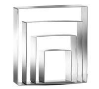 Square Cookie Cutters ANCKNE Stainless Steel Rectangle Biscuit Molds Square Pastry Molds Fondant Cake Cookie Cutter Set (2 "and 3" and 4 "and 5") 4pcs