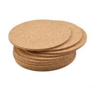 Square Cork Coasters Set of 10, for DIY Projects and Decorative Elements in Your Space (Round)