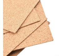 Square Cork Mat, Heat Insulation and Natural Wood Coasters, Pack of 10 for Home Bar