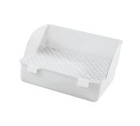Square Corner Pet, Litter Tray, Potty Training for Rodents, Chinchillas, White