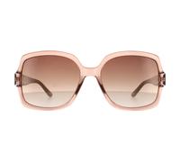 Square Crystal Nude Brown Gradient Sunglasses Jimmy Choo Beige One Size