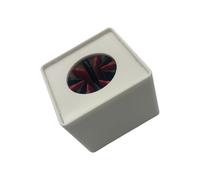 Square Cube Microphone Flag Station with Adjustable Cotton Insert Display Area Recorder ABS Micro Goth Flag Station for Professional Interview