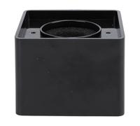 Square Cube Microphone Stand, ABS Sponge Material Portable Square Microphone Holder Professional Interview Mic Flag Logo Station for Interview KTV Reporter Host