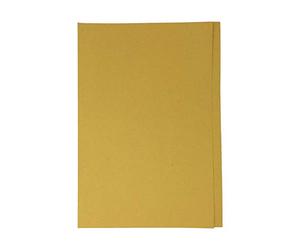 Square Cut Folder, Lightweight, Foolscap, Yellow, Pack of 100