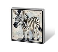 Square Cute Zebra Lapel Pin Metal Brooch Personalized Novelty Pin Cute Button Badge Safety Pin Fashion Jewelry Accessories Gift for Clothes Hat Backpack Bag