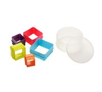 Square Cutters - Set of 5, Multi-Coloured