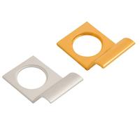Square Cylinder Pull Aluminium Door Pull Gold or Silver NightLatch Yale Lock (Bright Gold)