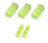 Square Cylindrical Level Set with for Bullseye Bubble for Horizontal and Plumb Measurement, 3 Pack Square 40x15x15mm and 2 Cylindrical for ACR