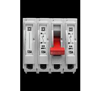 SQUARE D 125 AMP FOUR POLE MAIN SWITCH DISCONNECTOR QO4100MN
