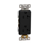 Square D by Schneider Electric Square D X Series 125-Volt Tamper Resistant Duplex Decorator Receptacle Outlet, 20 Amp, Matte Black (SQR44201BK)