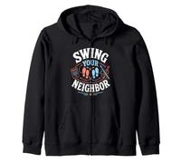 Square Dance Swing Steps Fiddle Caller Design Zip Hoodie