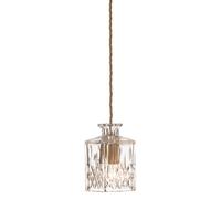 Square Decanterlight Pendant Crystal/ Brass