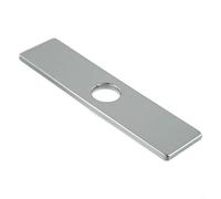 Square Deck Plate for Tap 10 Inch Brushed Finish(Electroplating) | 304 stainless steel, rust resistant, fits single hole sinks, 10 inch square, brushed or black finish