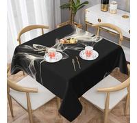 Square Decorative Tablecloth 54"x54" tablecloths Coffee Table Cloths Washable and Reusable A wisp of Smoke Prints