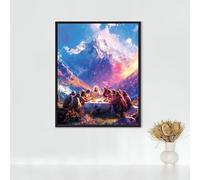 Square Diamond Painting, 5d Diamond Painting Kits for Adults The Last Supper, Full Drill Crystal Art Kits for Adults Beginners Cross Stitch Embroidery Crafts Pictures for Gifts 24x32 inch PJY9 7-8