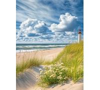 Square Diamond Painting Kits for Adults & Kids, Full Drill Lighthouse Sky 5D Diamond Art, Perfect for Stress Relief Hobby, DIY Beginners Home Wall Decor Perfect Gifts Idea, 40x50cm A-159