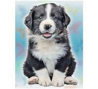 Square Diamond Painting Large Dog 11x15 inches Canvas Mosaic Pictures Cross Stitch kits Painting by Numbers 5D Crafts Adult Stitch Ornament with HD Viscose Canvas Cross Stitch Set Wall Decor 30x40cm