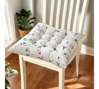 Square Dining Chair Cushions 50x50cm - Soft Polyester Seat Pads with Ties for Kitchen Living Room Patio - Comfortable Set of 1 for Home Decor