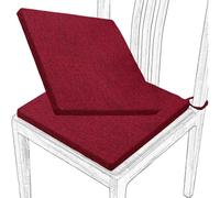 Square Dining Chair Cushions with Ties Soft Comfort Non Slip Seat Pads for Kitchen Office Living Room Patio with Machine Washable Cover(11,:2pcs:Latex:40cm/16in)