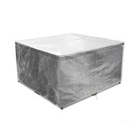 Square Dining Table Transparent Cover Made of PE, Waterproof and UV Resistant with Adjustable Rope to Protection Against Outdoor Elements (135x135x71cm)
