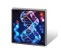 Square DNA Genetic Helix Lapel Pin Metal Brooch Personalized Novelty Pin Cute Button Badge Safety Pin Fashion Jewelry Accessories Gift for Clothes Hat Backpack Bag