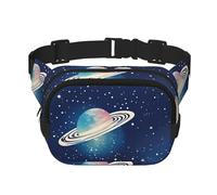 Square Double Layer Starry Sky Universe Space Print Waist Bag Outdoor Travel Use For Hiking Running Jogging
