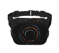 Square Double Layer Waist Bag - Crossbody Bag/Adjustable Strap Chest,for Travel Workout Running print Mysterious Cosmic Black Holes