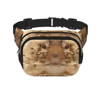 Square Double Layer Waist Bag - Crossbody Bag/Adjustable Strap Chest,for Travel Workout Running print Western Horse, Black, One Size