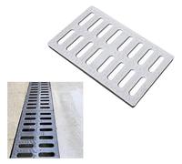 Square Drainage Cover Channel Grate for Bathroom & Outdoor - Easy Install Trench Drain System Leaf Gutter Guards for Plazas & Yards (W40 x H3cm 15.75"x1.125")