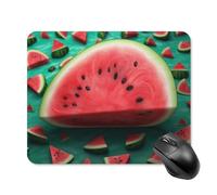 Square Dream Watermelon Mouse Pad Non-Slip Rubber Small Cute Mouse Pad Mini Travel Gaming Mousepad Washable Funny Computer Mat Waterproof for Laptop Office Home Men Women