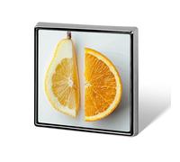 Square Dried Fruit Pictures Brooch Classic Mini Pin 0.7 Inch Aluminum Alloy Lapel Pin Personalized Button Badge for Backpack Hat Suit Jacket Clothing Decoration