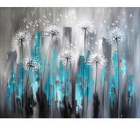 Square Drill Diamond Painting Kits for Adults, Abstract DIY Diamond Art Kits Flower Picture, with Accessories, Crystal Art Crafts, Relaxing Mindfulness Craft for Home Office Decor 50x70cm FC-876