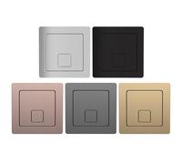 Square Dual Flush Push Button for Cable-Operated Cisterns Durable Construction, Water-Saving, Adjustable Positioning, Flush-Fit or Surface-Mount Options UK Standard BSP (Chrome)