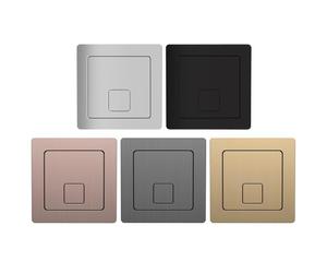 Square Dual Flush Push Button for Cable-Operated Cisterns Durable Construction, Water-Saving, Adjustable Positioning, Flush-Fit or Surface-Mount Options UK Standard BSP (Chrome)