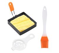 Square Egg Mould, Egg Mold, Griddle Pancake Shapers, Fried Egg Ring With Anti-Scald Handle Stainless Steel Egg Making Molds, Egg Fryer With Silicone Handle For Sandwich Breakfast Omelette