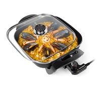 Square Electric Frying Pan 5L - Black and Silver