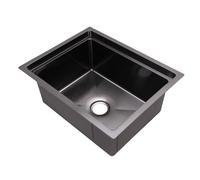 Square Electroplated Stainless Steel Bar Sink 14.96x11.81x6.22in, Undermount Kitchen Sink with 48mm Drain Outlet - Scratch Resistant, Noise Reducing, Ideal for RV Bathroom Sink