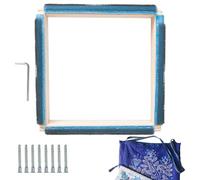 Square Embroidery Hoop Frames Set - Solid Wood Clamp Holder | Punch Needle