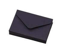 Square Envelope 20Pcs 22x11cm Blank Mini Paper Window Envelopes Classical White Black Kraft Wedding Invitation for Card Making(Black)