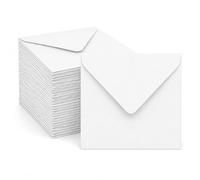 Square Envelopes 155x155mm Pack of 25 | White Envelopes for Card Making Craft Projects | Square Cards and Envelopes for Hobbyists Artists Crafters