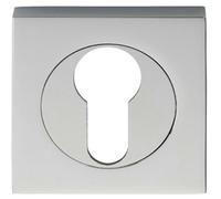 Square Euro Profile Escutcheon 52 X 52mm Concealed Fix Polished Chrome
