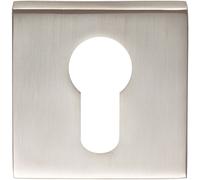 Square Euro Profile Escutcheon Concealed Fix 52 x 52mm Satin Chrome
