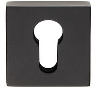 Square Euro Profile Open Escutcheon Concealed Fix 52 x 52mm Black Finish Loops Black One Size